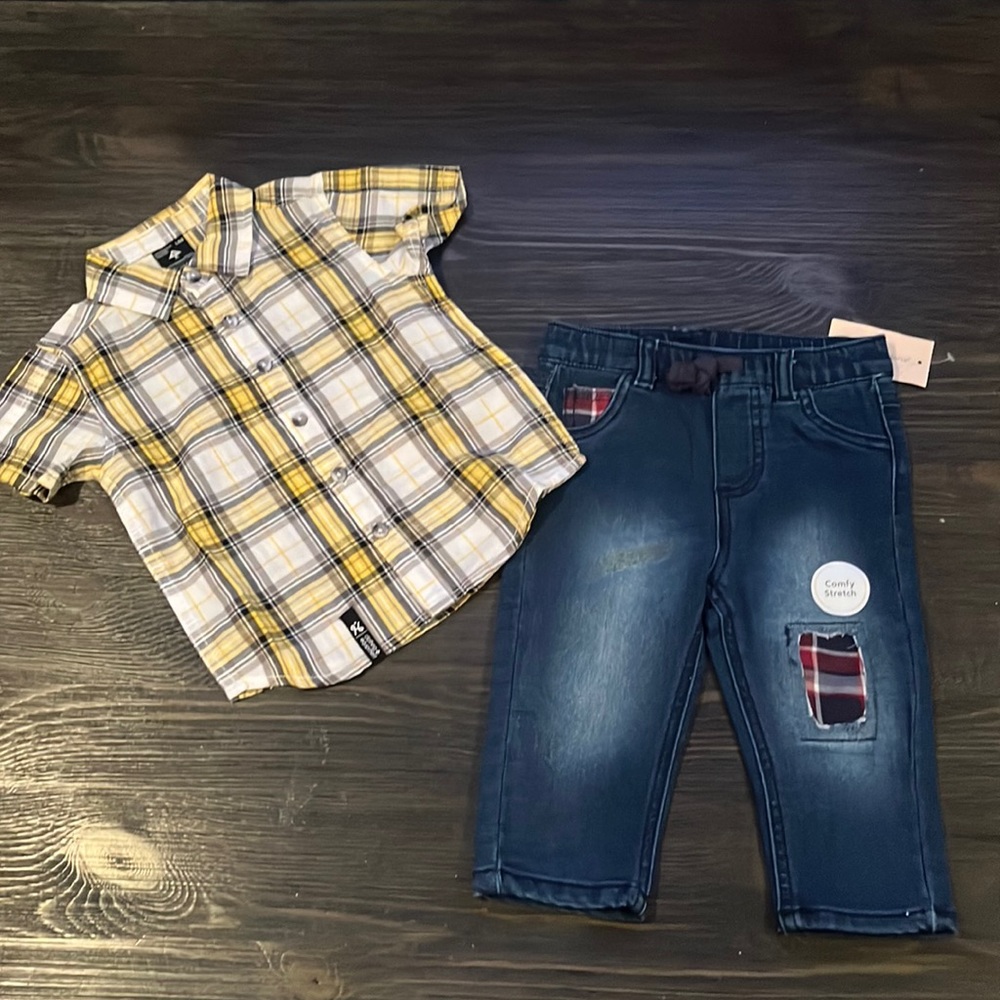 Button down and jeans